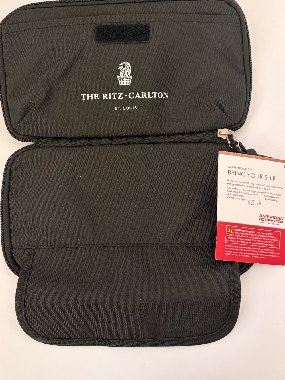 The Ritz-Carlton St. Louis Black Toiletry Bag by American Tourister